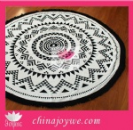 100% Cotton Aztec Pattern Printed Round Beach Towel, Circle Beach Towel with Fringe