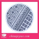 Wholesale Round Beach Towel with Tassels, 100 Cotton Turkish Printed Beach Towel in Stock!