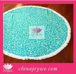 Super Soft Hand Feeling and Durable Paleo-indian Style Round Beach Towel